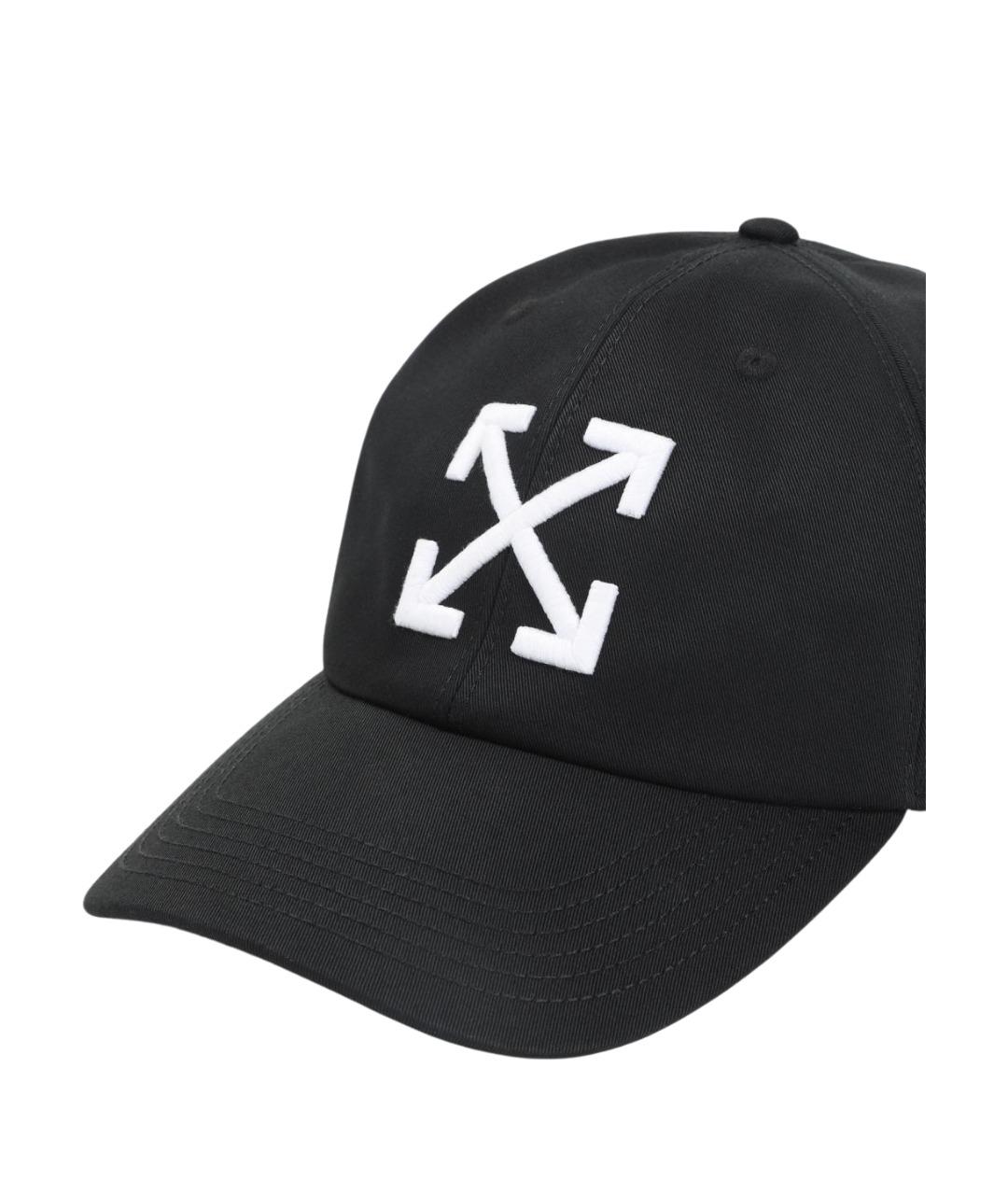 OFF-WHITE Черная хлопковая кепка/бейсболка, фото 3
