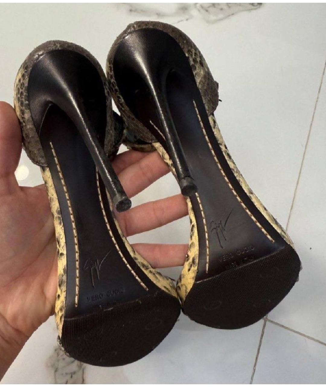 GIUSEPPE ZANOTTI DESIGN Босоножки из экзотической кожи, фото 5