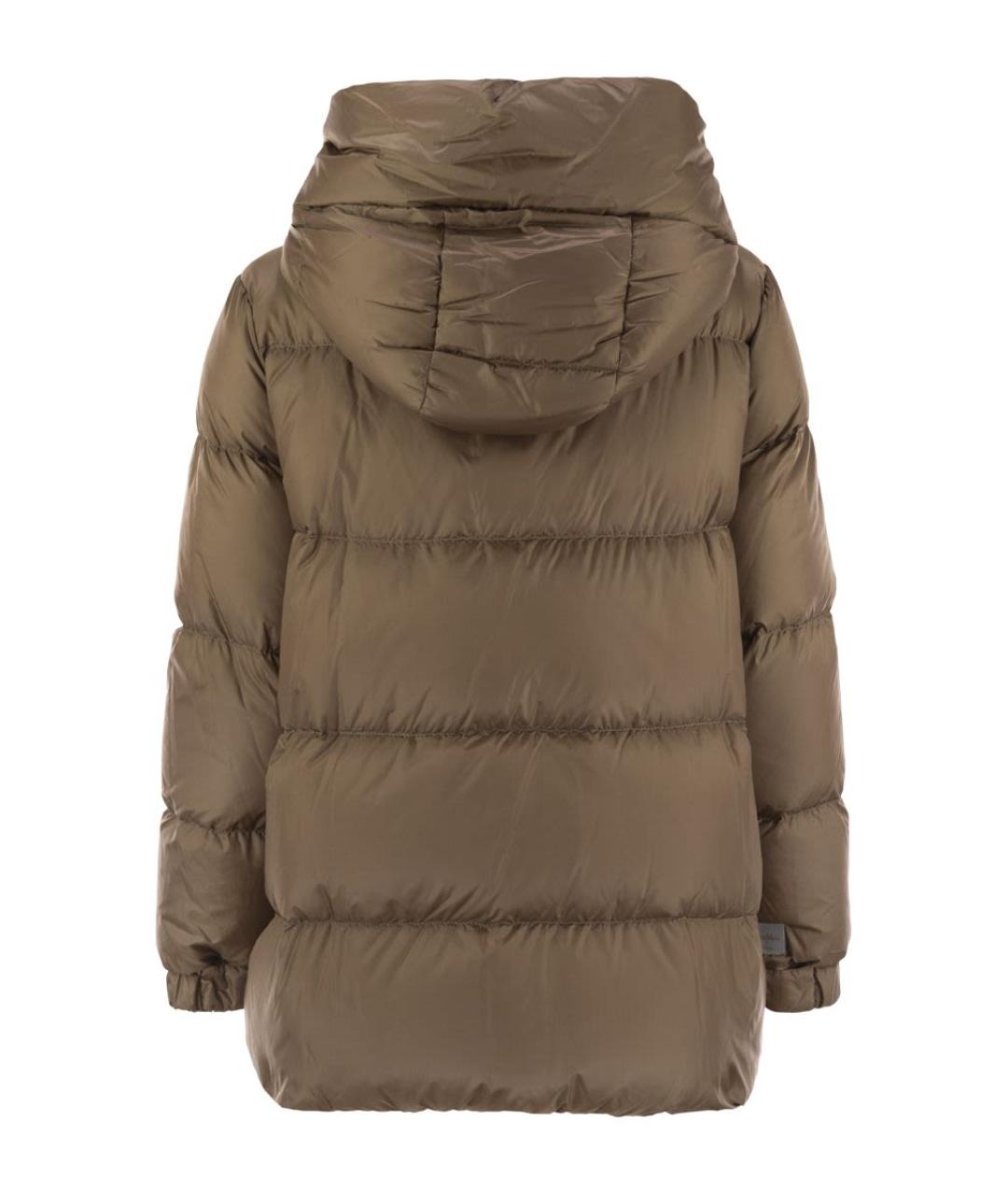 MAX MARA Коричневая полиэстеровая куртка, фото 2