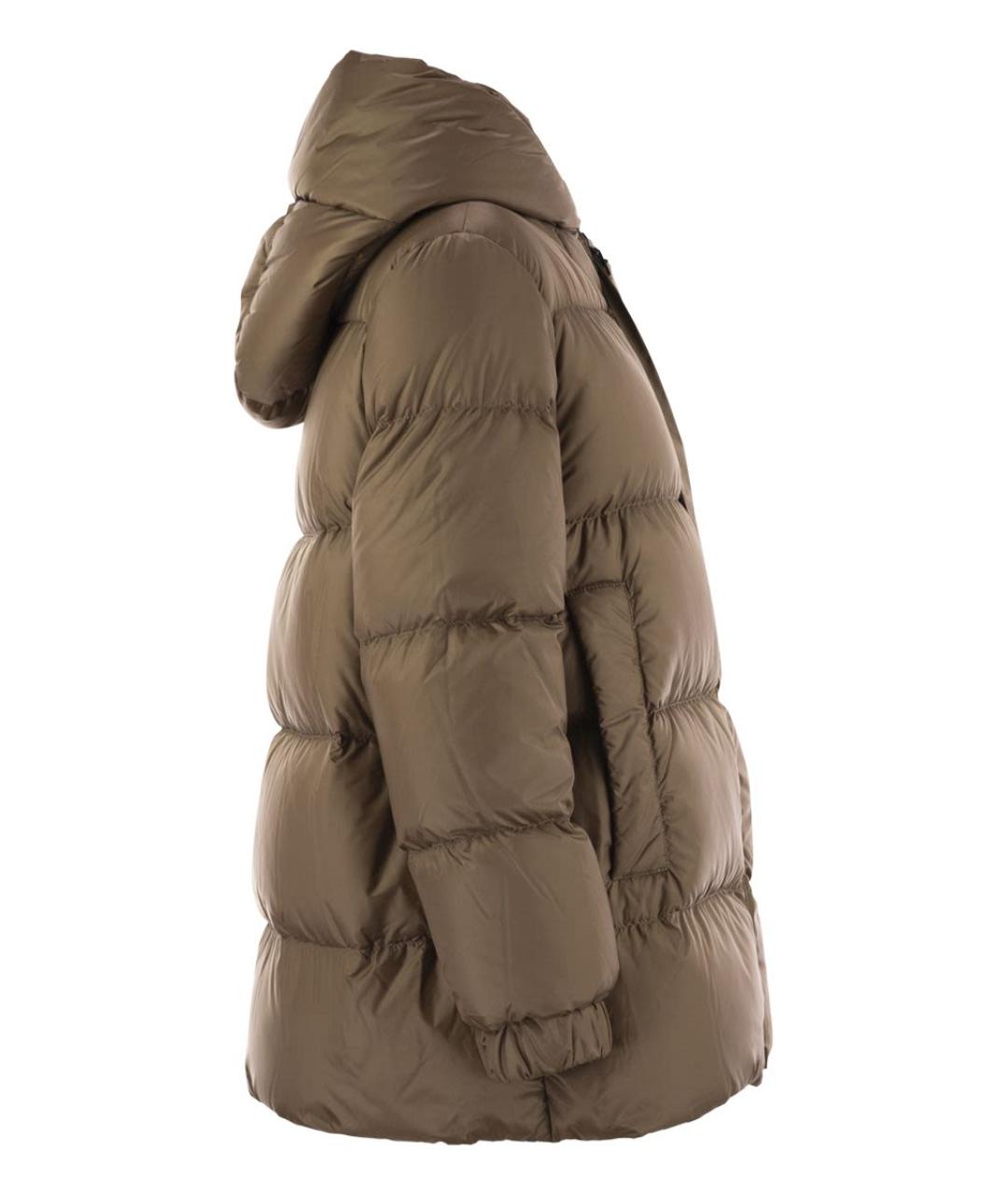 MAX MARA Коричневая полиэстеровая куртка, фото 3
