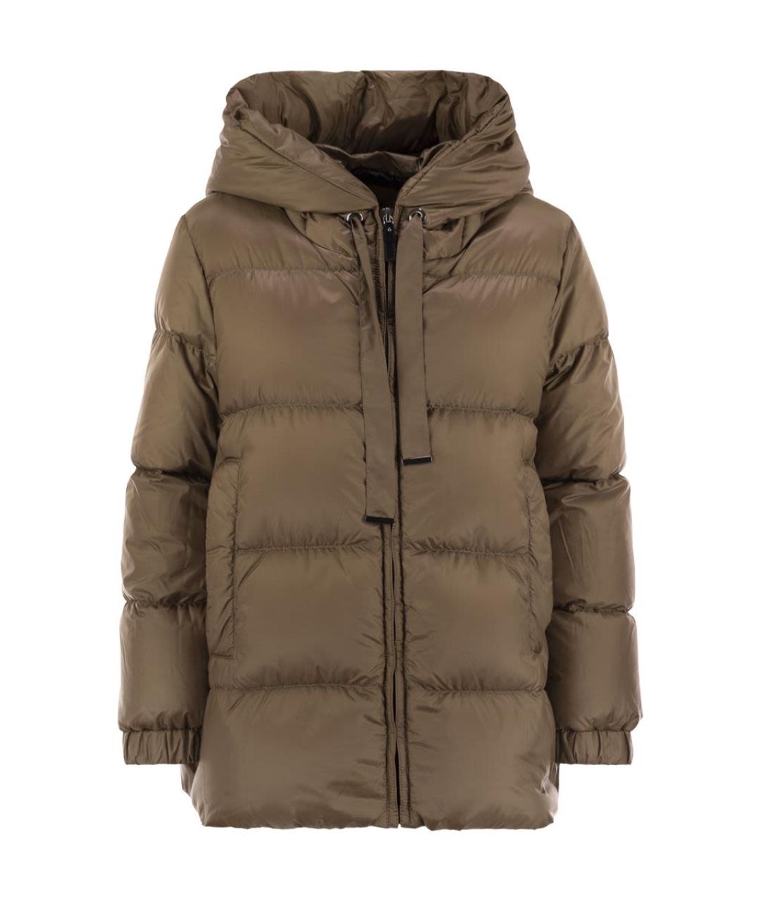 MAX MARA Коричневая полиэстеровая куртка, фото 1