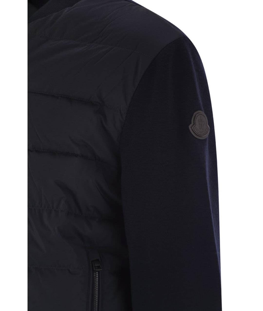 MONCLER Темно-синяя полиамидовая куртка, фото 4