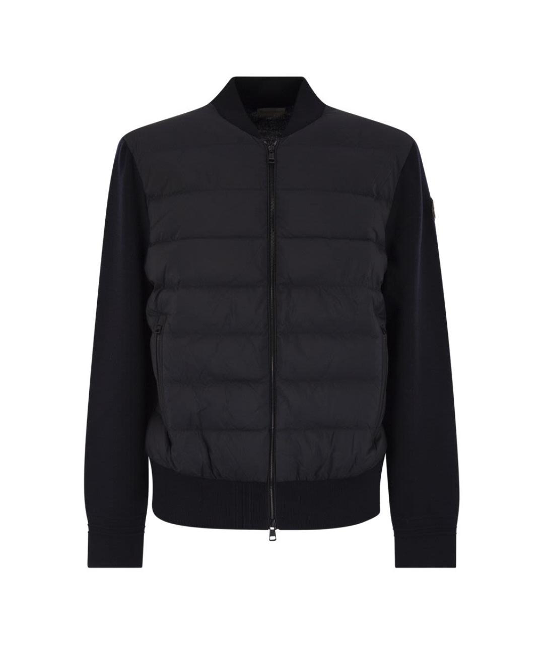 MONCLER Темно-синяя полиамидовая куртка, фото 1