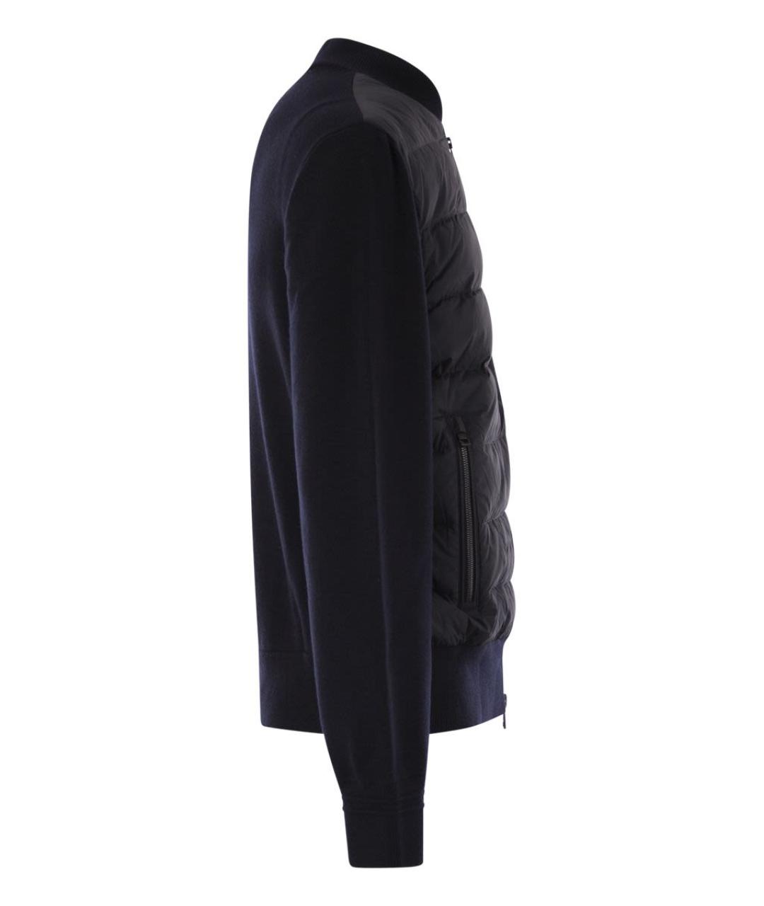 MONCLER Темно-синяя полиамидовая куртка, фото 3