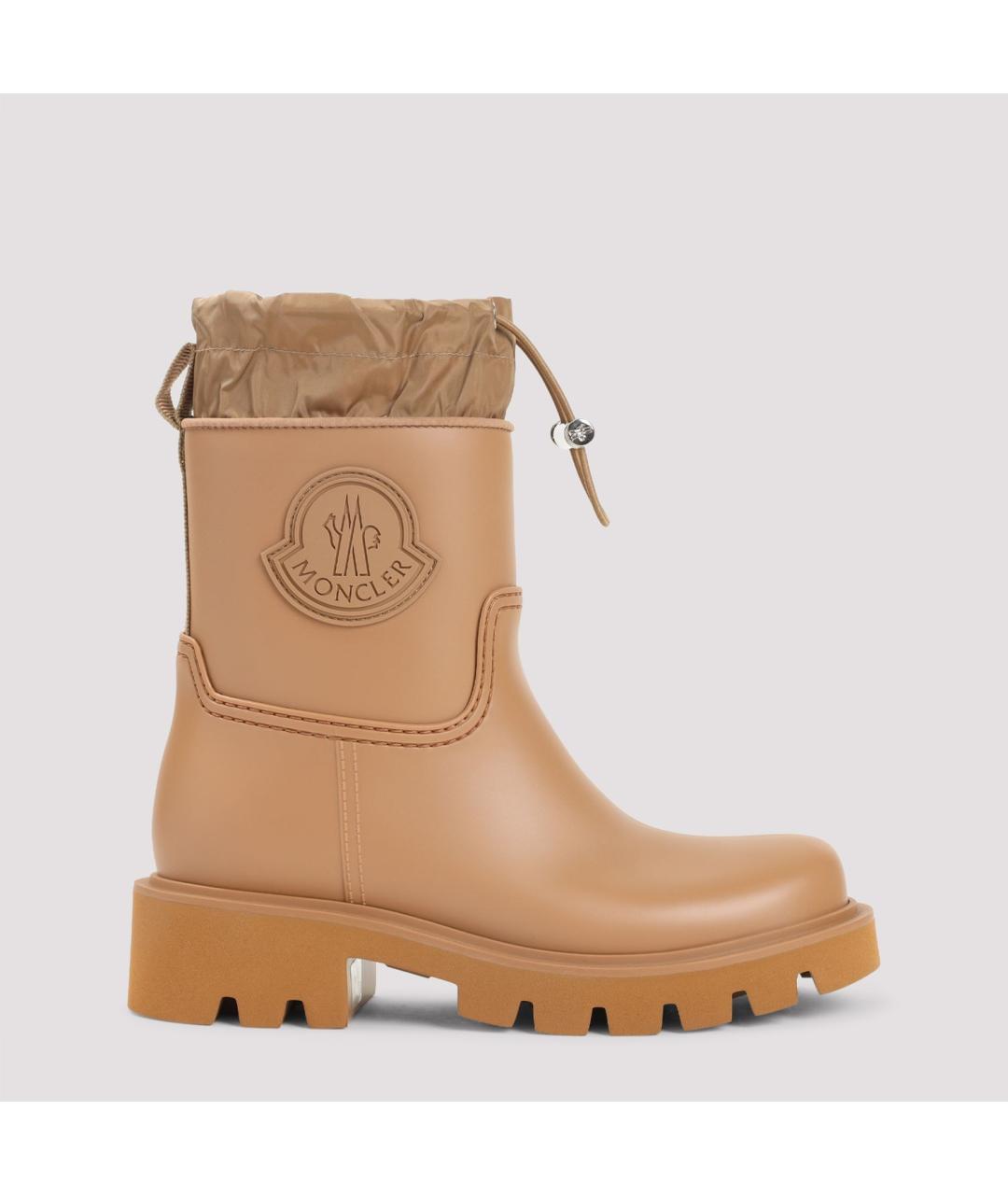 MONCLER Бежевые резиновые сапоги, фото 2