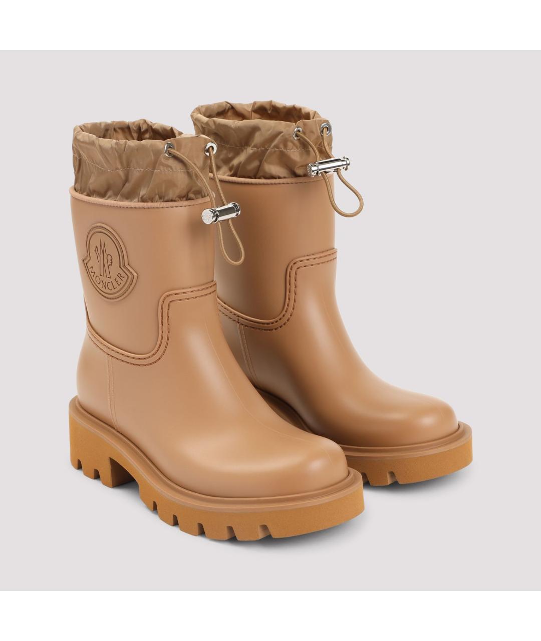 MONCLER Бежевые резиновые сапоги, фото 5