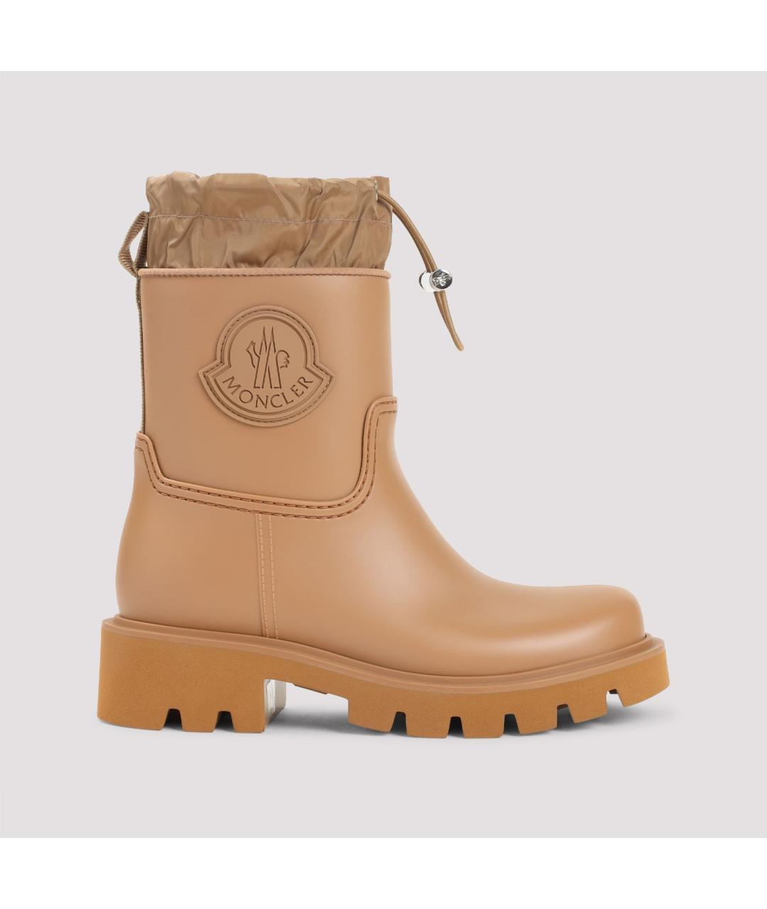 MONCLER Бежевые резиновые сапоги, фото 3