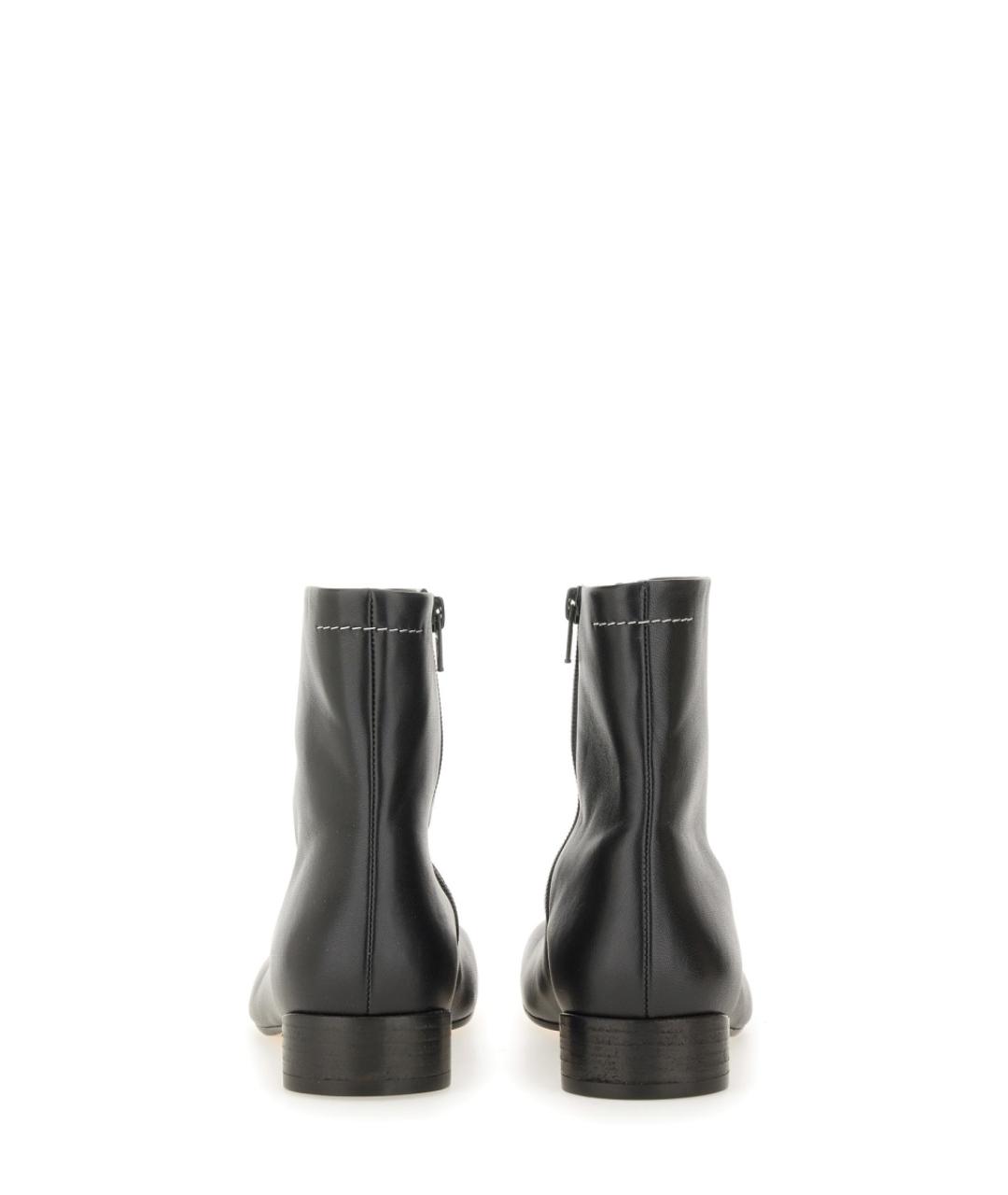 MM6 MAISON MARGIELA Черные кожаные ботинки, фото 3