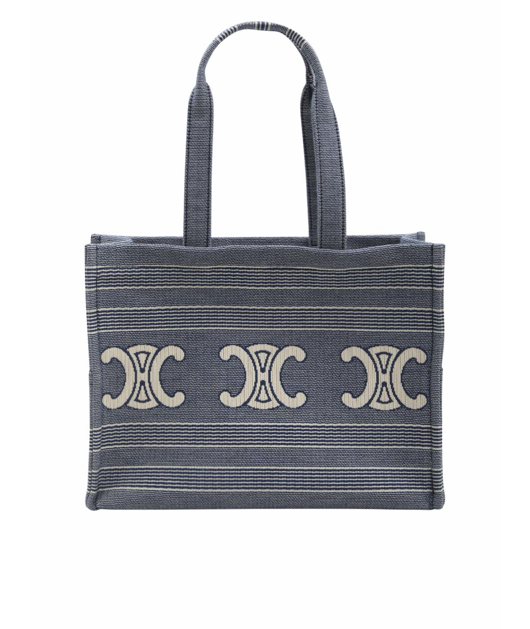 CELINE Синяя тканевая сумка тоут, фото 1