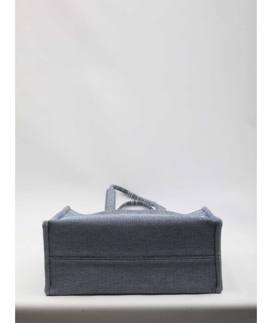 CELINE Синяя тканевая сумка тоут, фото 3