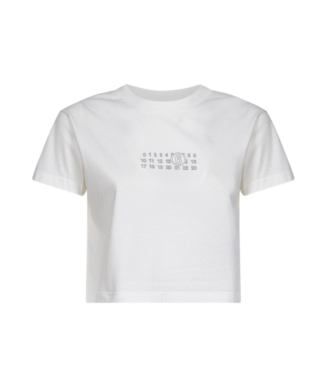 MM6 MAISON MARGIELA Белая хлопковая футболка, фото 1