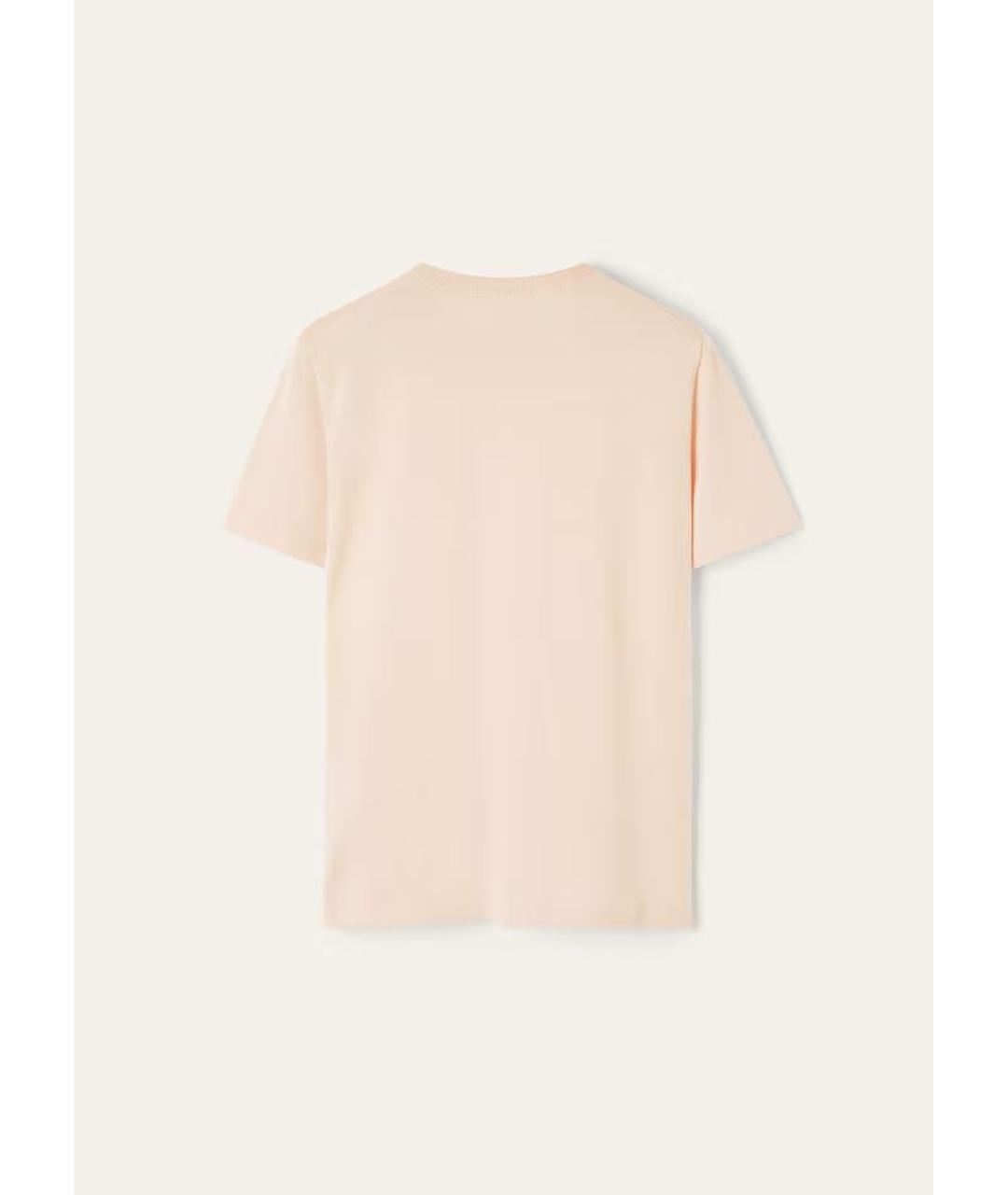 LORO PIANA Розовая хлопковая футболка, фото 2