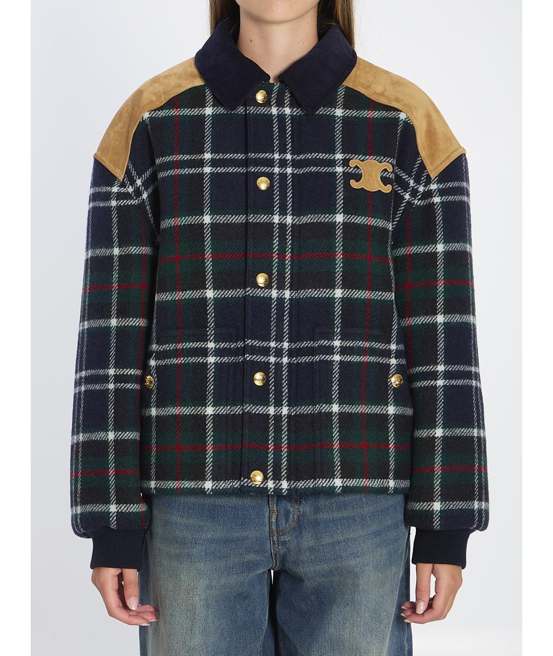 CELINE Синяя шерстяная куртка, фото 2