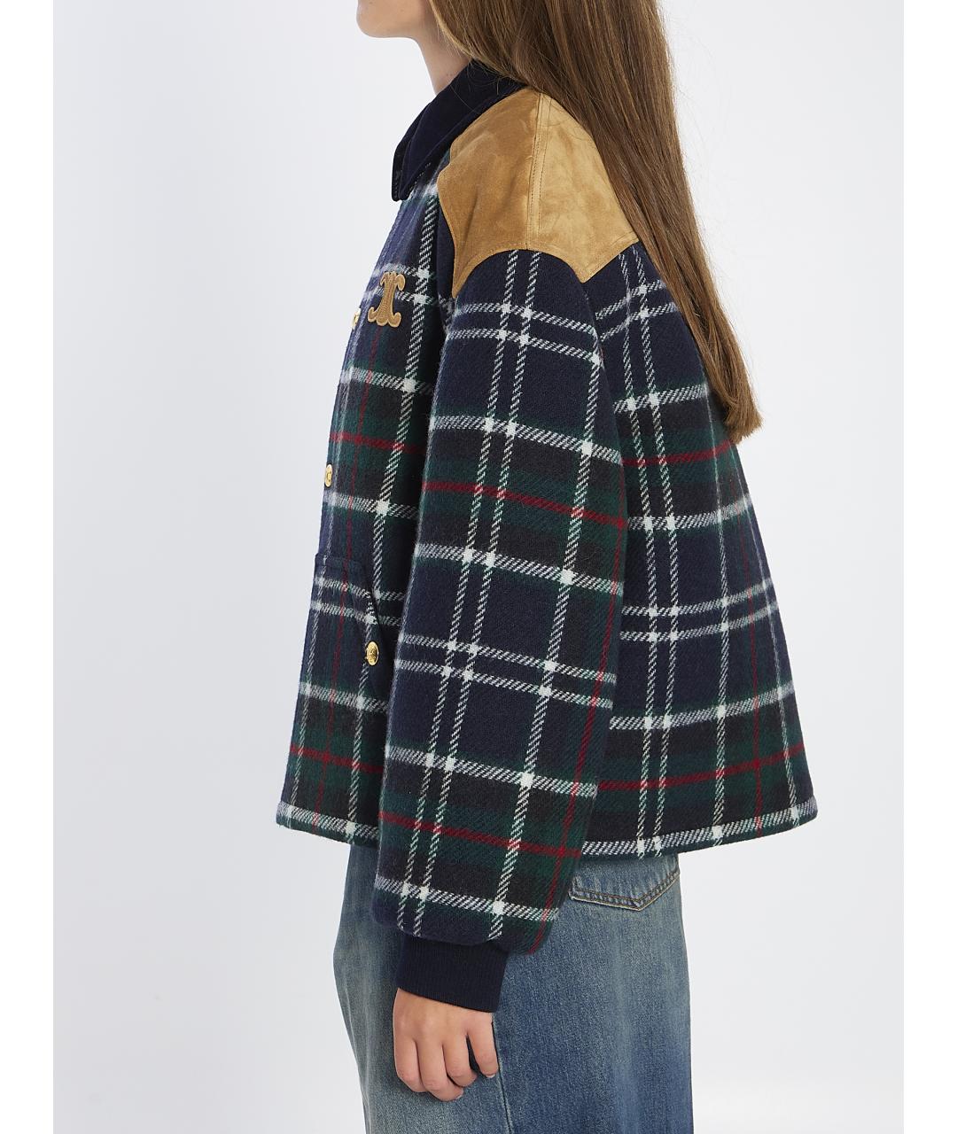 CELINE Синяя шерстяная куртка, фото 4