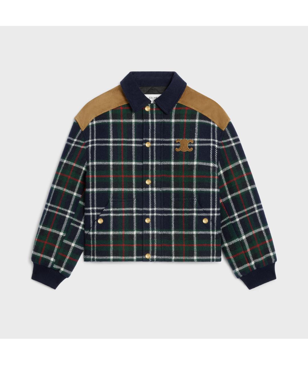 CELINE Синяя шерстяная куртка, фото 6