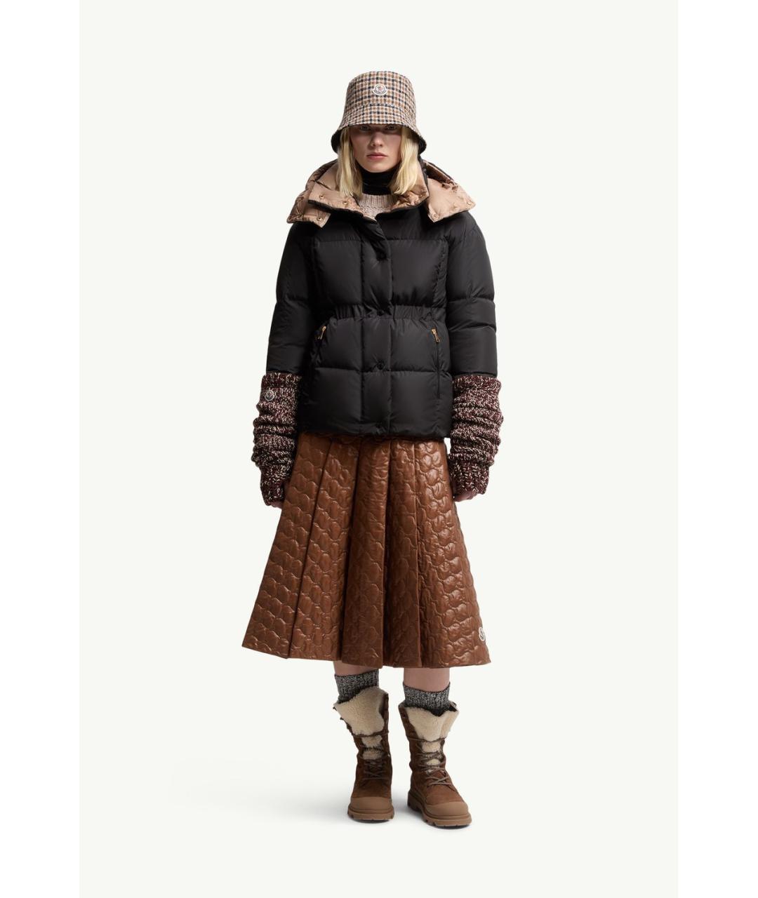 MONCLER Черный полиамидовый пуховик, фото 2