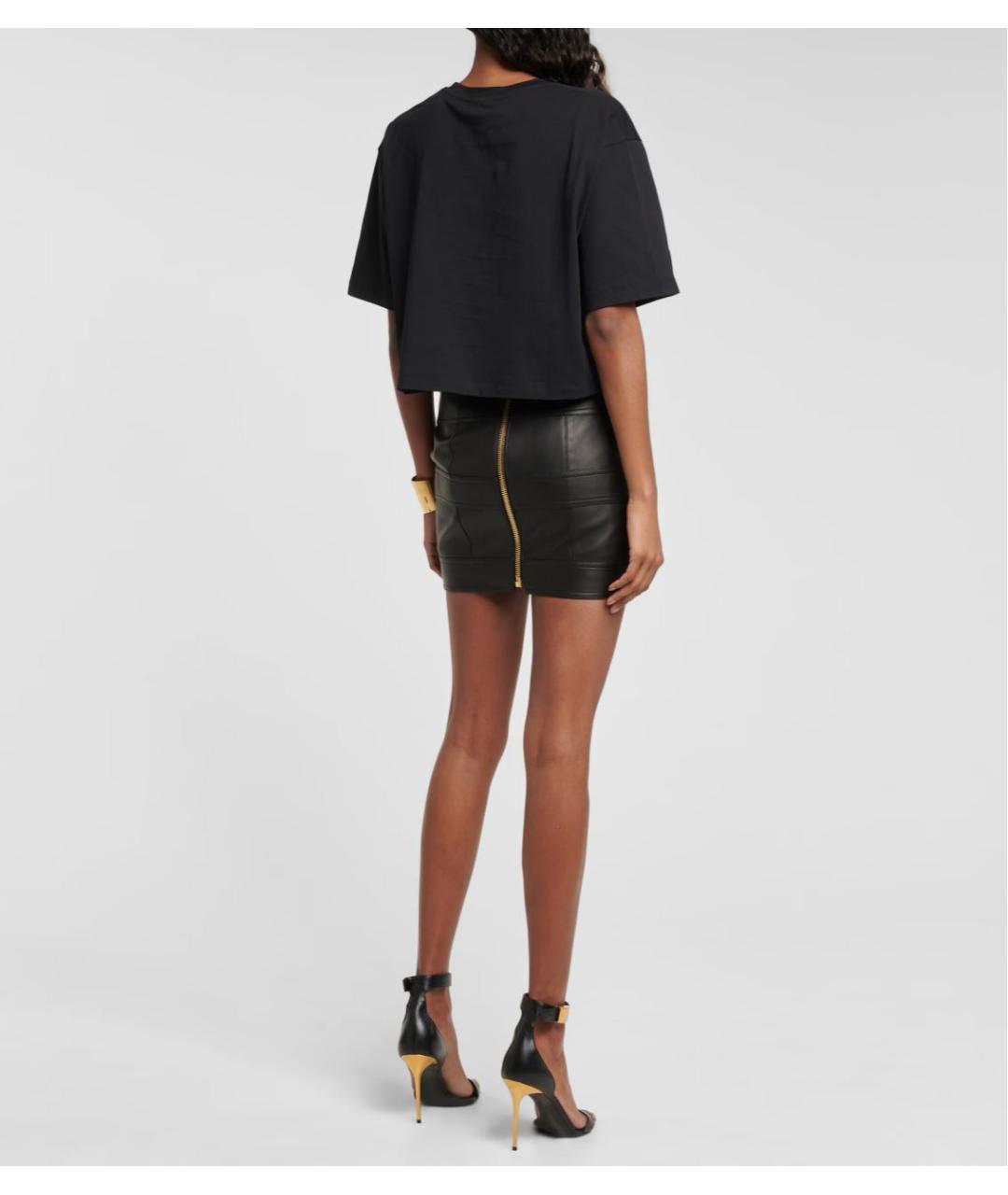 BALMAIN Черная хлопковая майка, фото 8