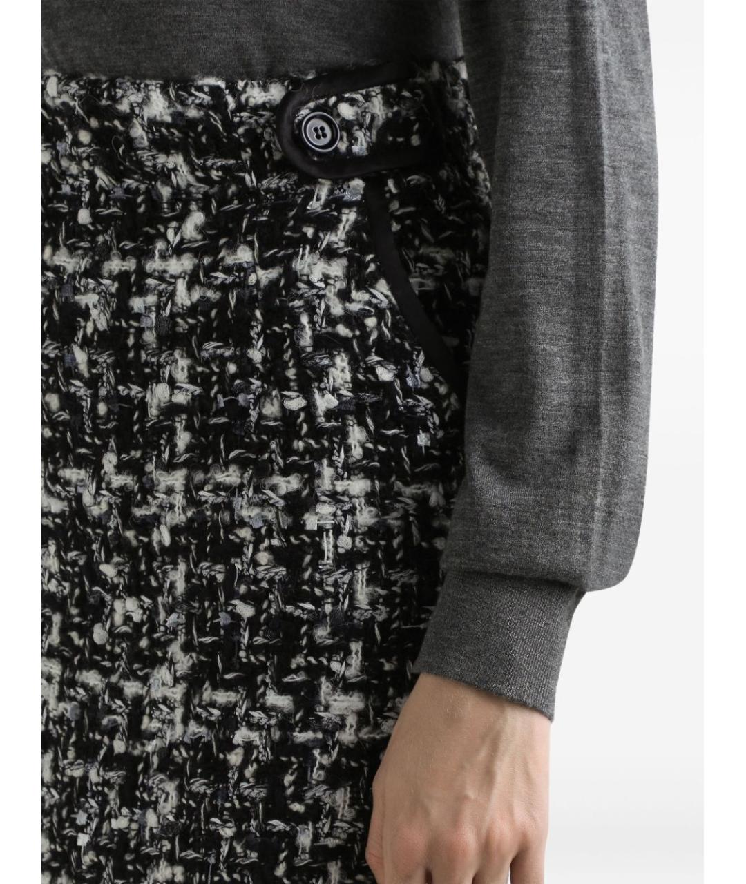 DOLCE&GABBANA Черная юбка миди, фото 5