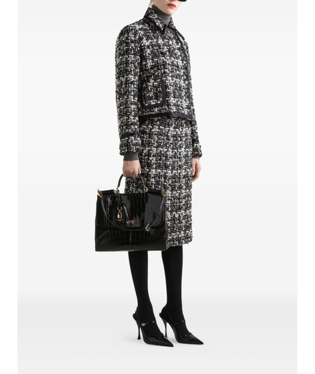 DOLCE&GABBANA Черная юбка миди, фото 3