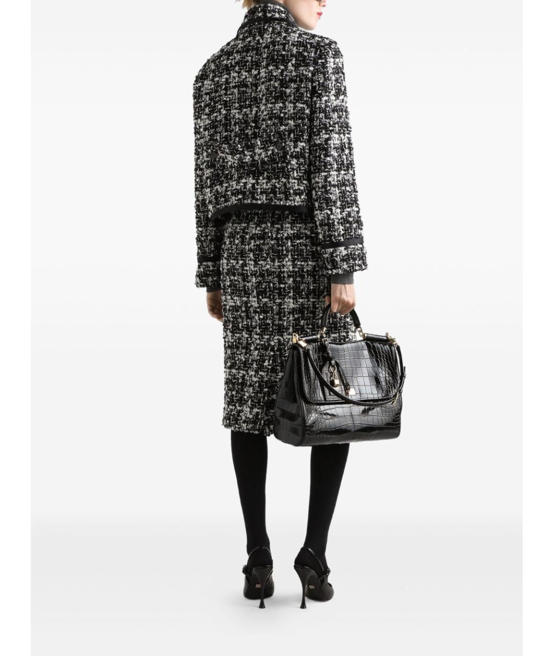 DOLCE&GABBANA Черная юбка миди, фото 4