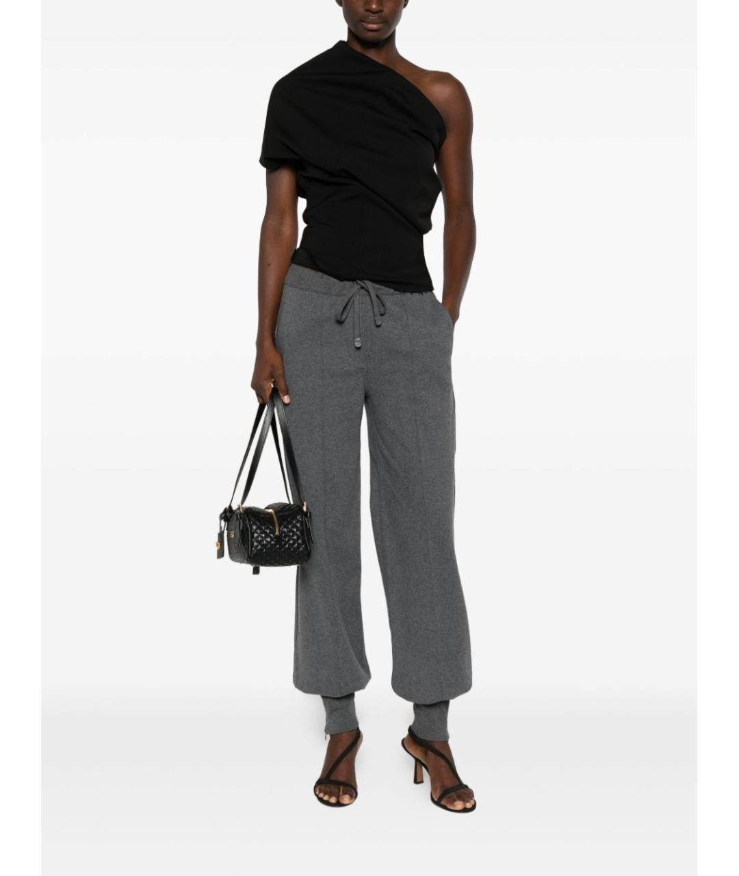 TOM FORD Антрацитовые хлопковые прямые брюки, фото 4