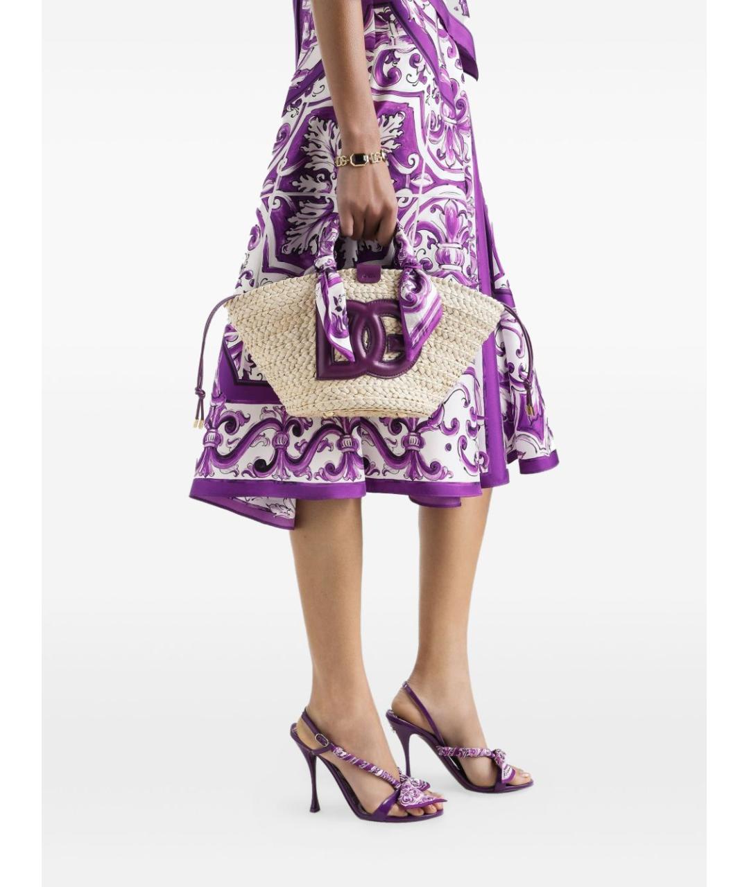 DOLCE&GABBANA Фиолетовая сумка тоут, фото 4