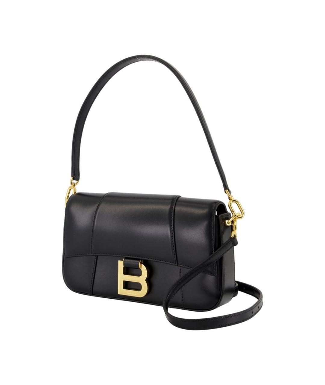 BALENCIAGA Черная кожаная сумка через плечо, фото 2