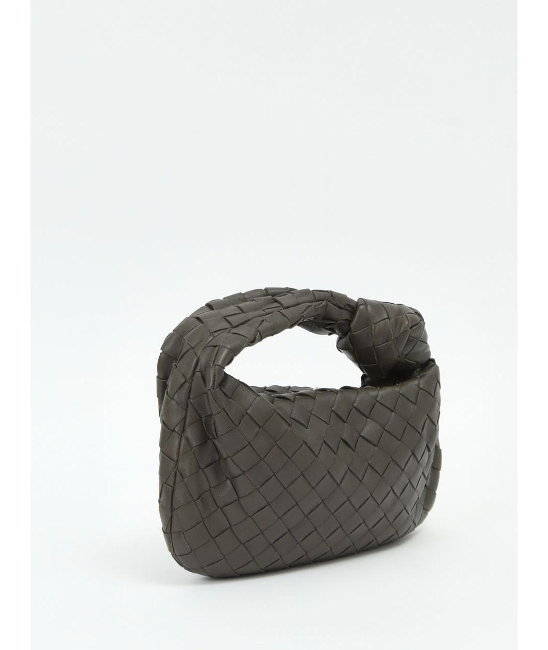 BOTTEGA VENETA Хаки кожаная сумка с короткими ручками, фото 3