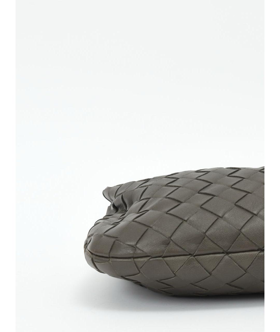 BOTTEGA VENETA Хаки кожаная сумка с короткими ручками, фото 4