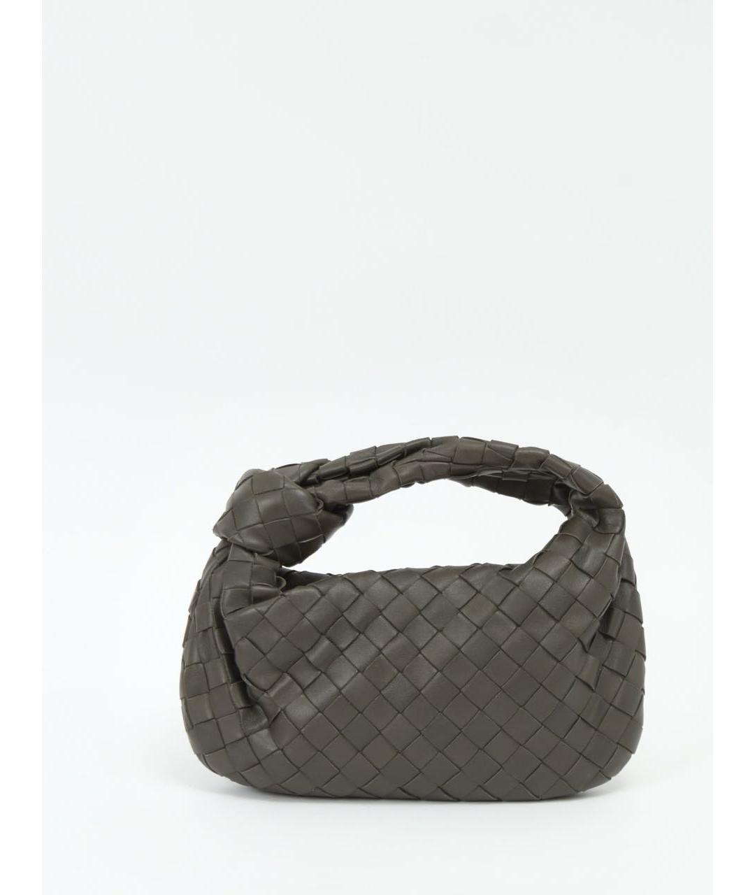 BOTTEGA VENETA Хаки кожаная сумка с короткими ручками, фото 7
