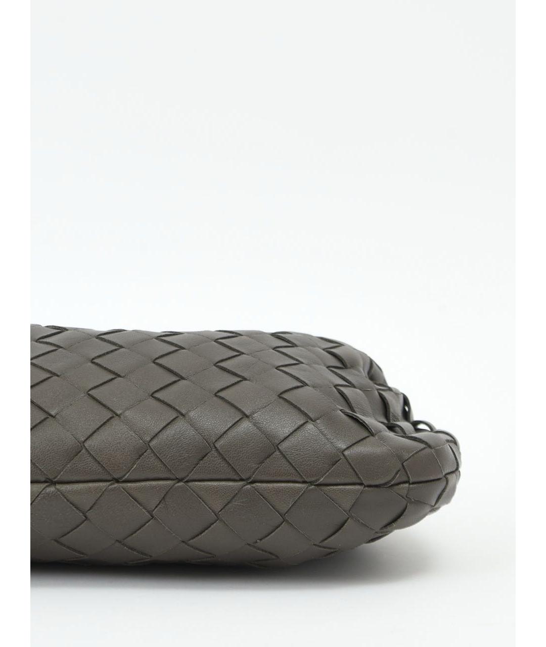 BOTTEGA VENETA Хаки кожаная сумка с короткими ручками, фото 5