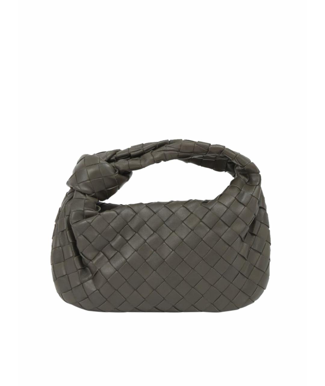 BOTTEGA VENETA Хаки кожаная сумка с короткими ручками, фото 1