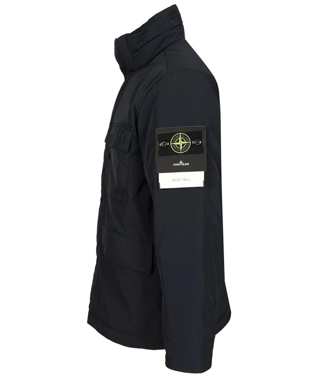 STONE ISLAND Темно-синяя полиэстеровая куртка, фото 3