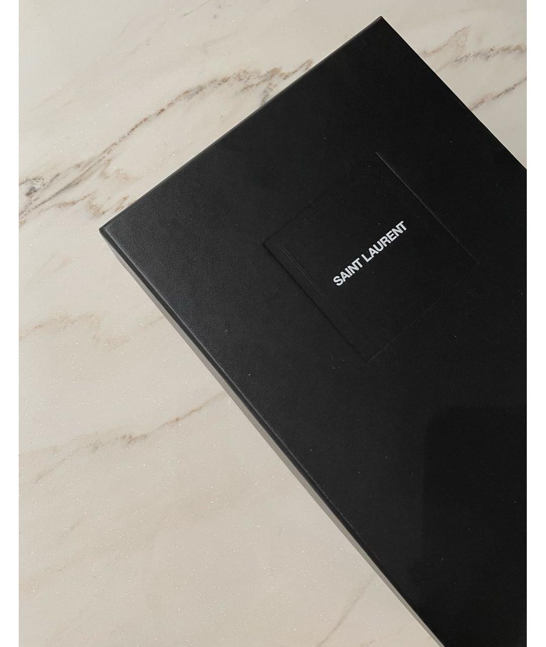 SAINT LAURENT Черные кожаные мюли, фото 5