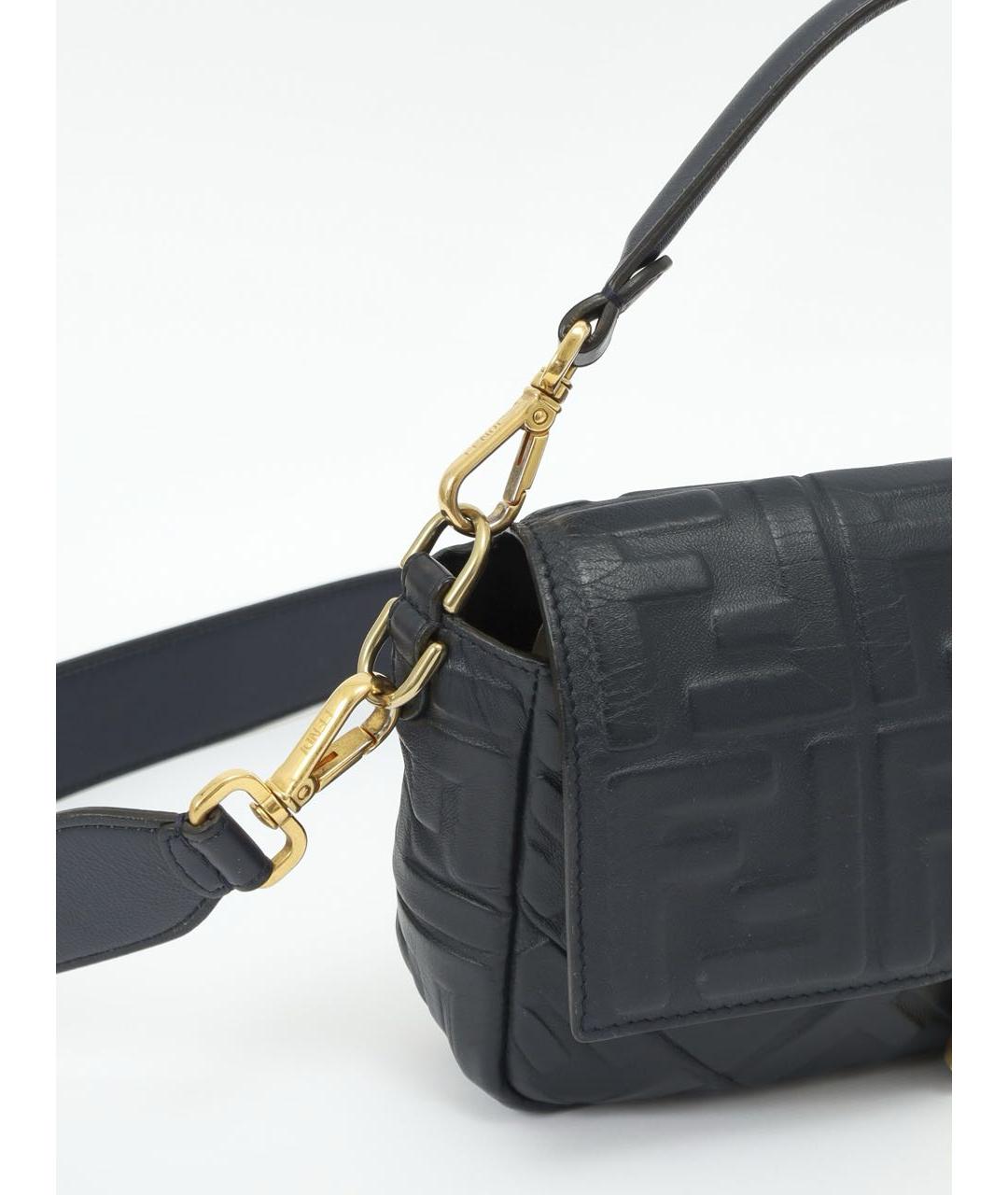 FENDI Темно-синяя кожаная сумка через плечо, фото 5