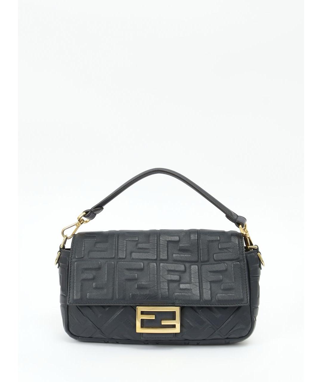 FENDI Темно-синяя кожаная сумка через плечо, фото 9