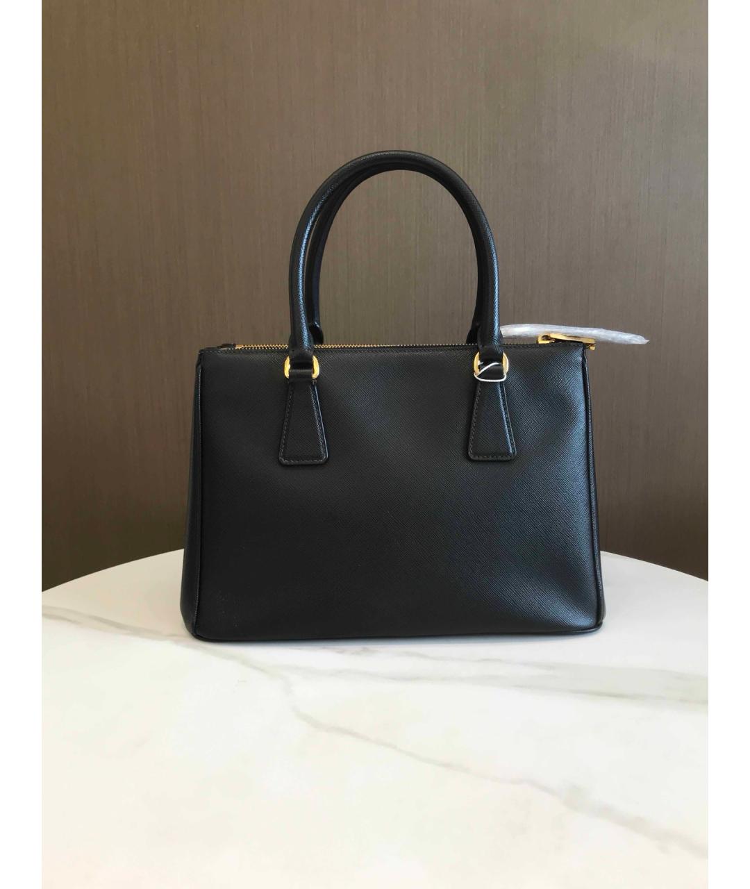 PRADA Черная кожаная сумка тоут, фото 6