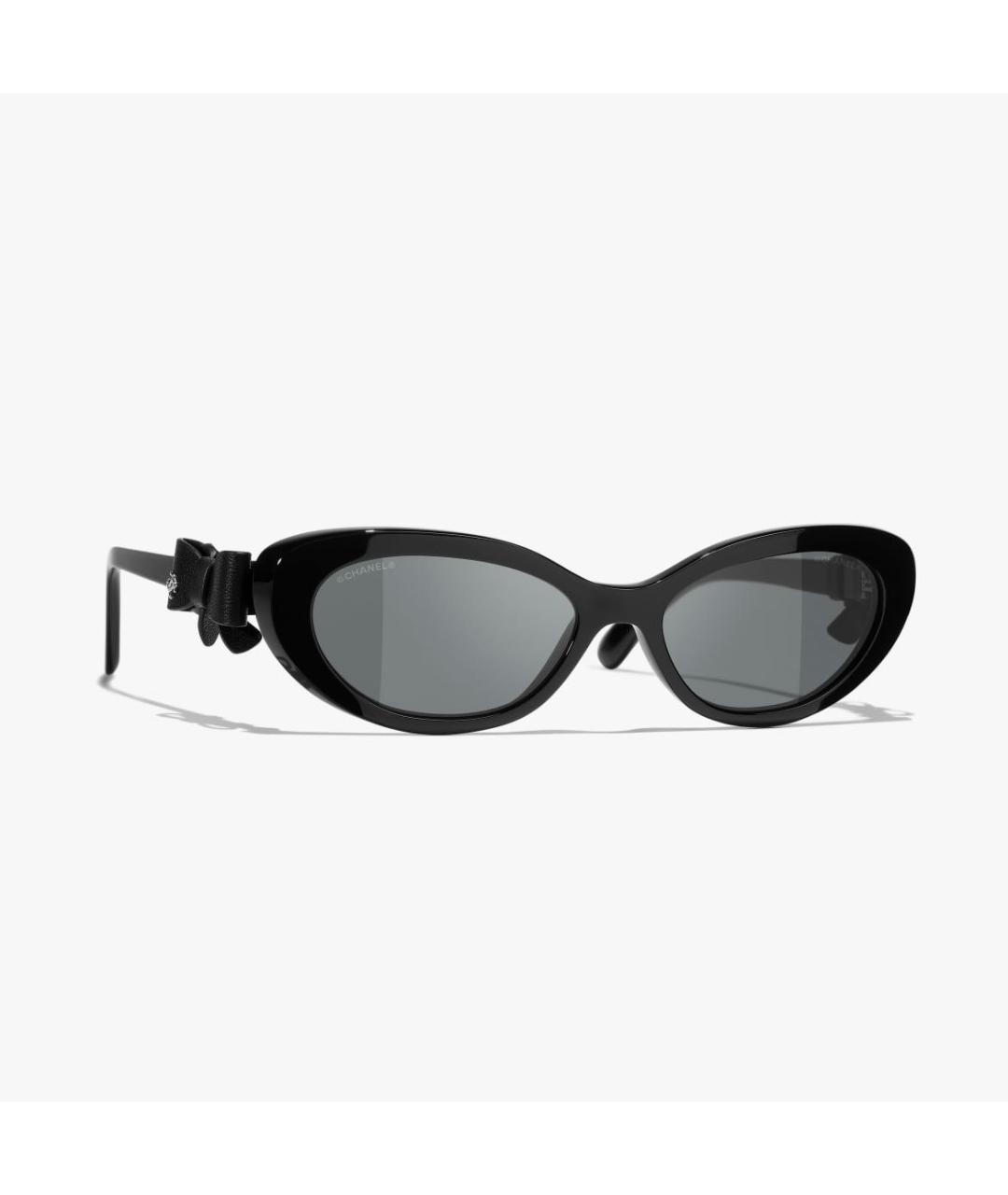 CHANEL Черные пластиковые солнцезащитные очки, фото 2