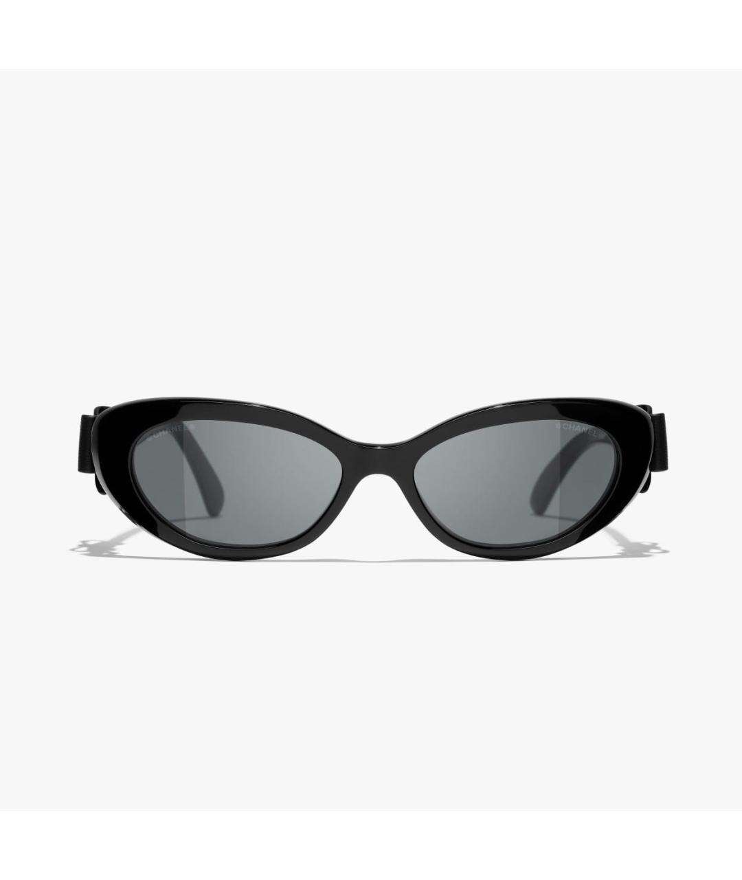CHANEL Черные пластиковые солнцезащитные очки, фото 4