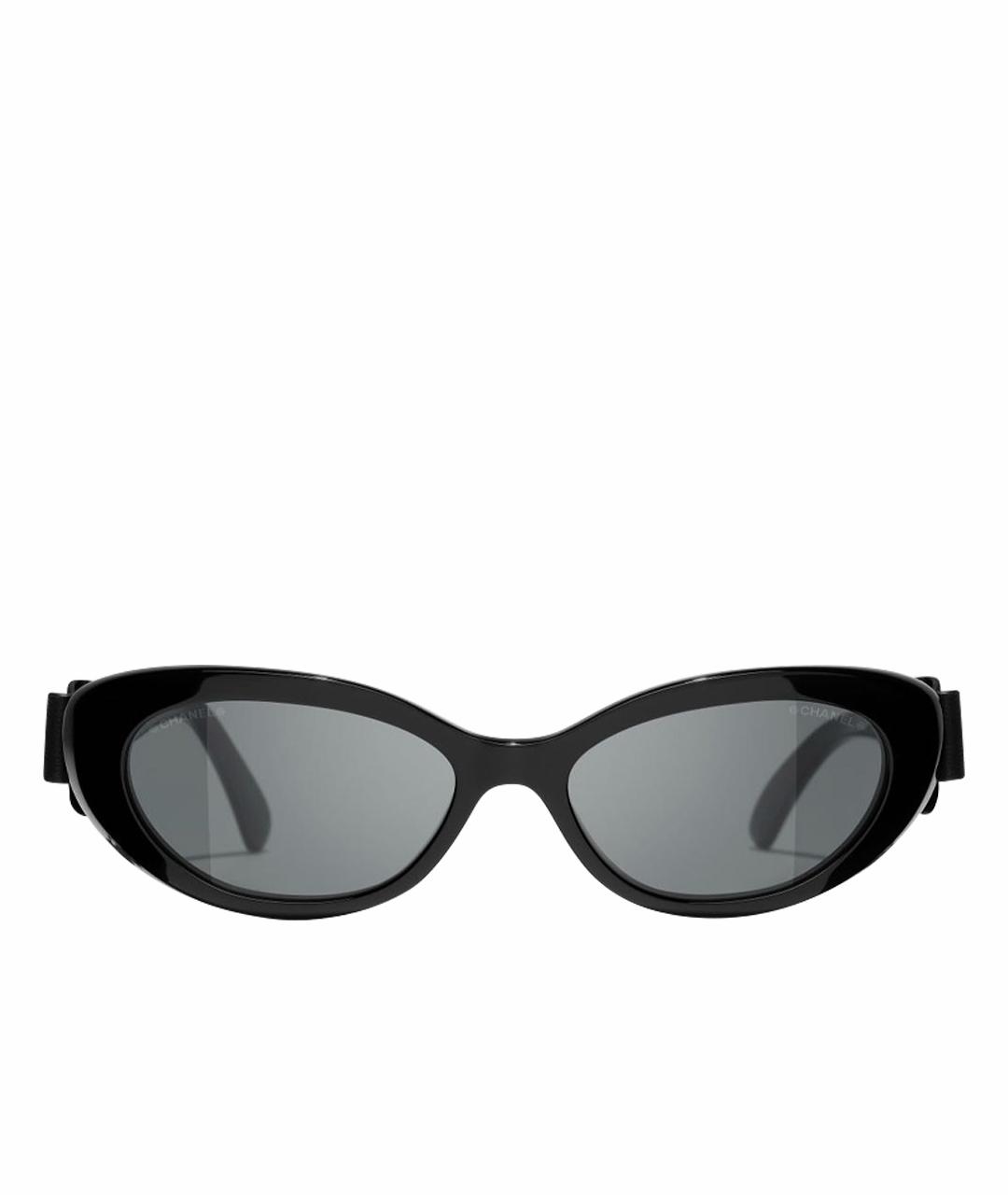 CHANEL Черные пластиковые солнцезащитные очки, фото 1