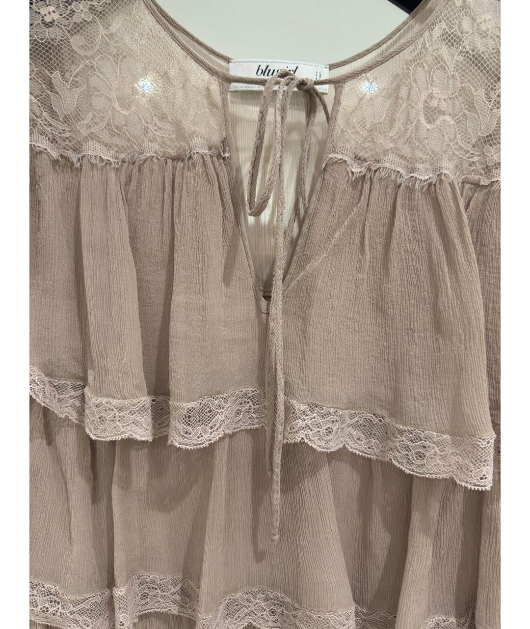 BLUMARINE Розовое шелковое коктейльное платье, фото 4