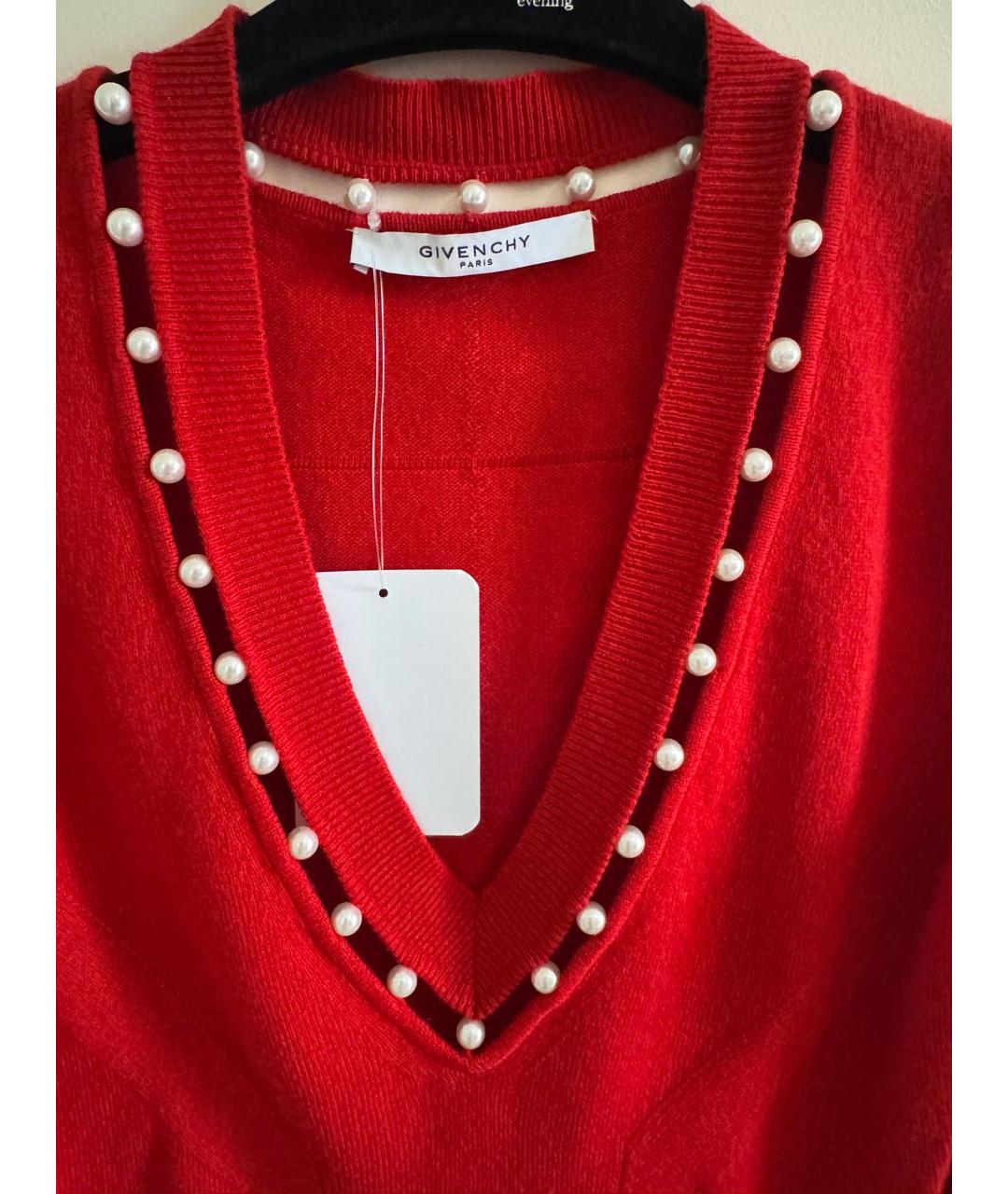 GIVENCHY Красный шерстяной джемпер / свитер, фото 3