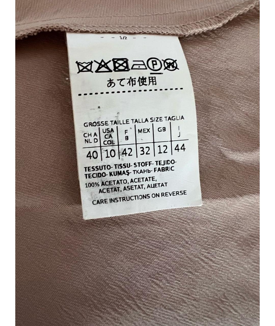 MAX MARA Золотое ацетатное повседневное платье, фото 6