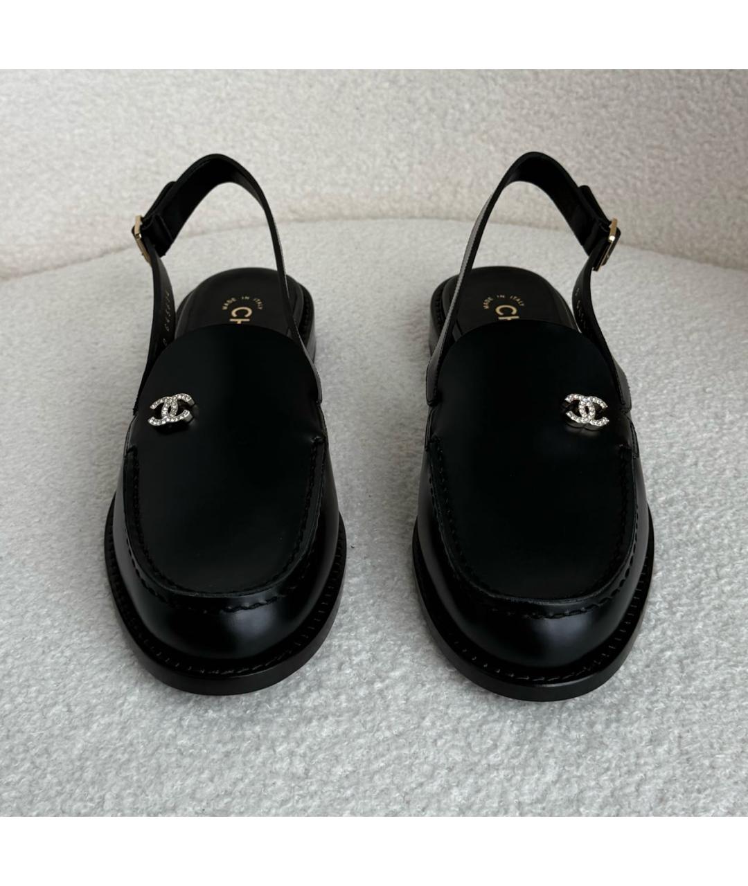 CHANEL Черные кожаные лоферы, фото 2