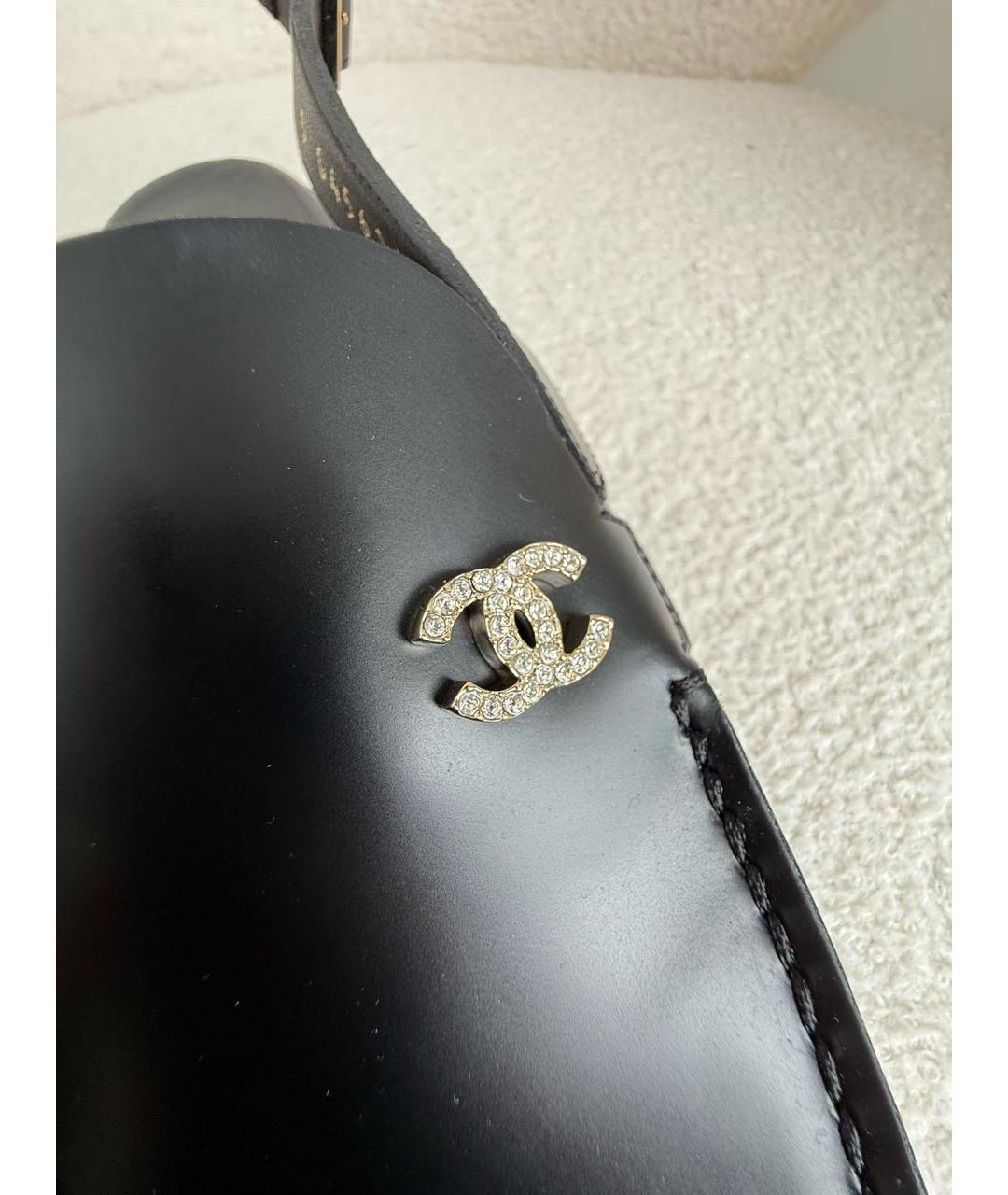 CHANEL Черные кожаные лоферы, фото 6