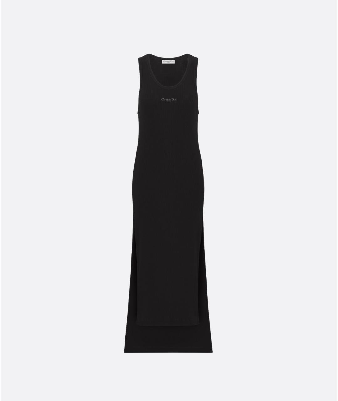 CHRISTIAN DIOR Черное хлопковое повседневное платье, фото 3