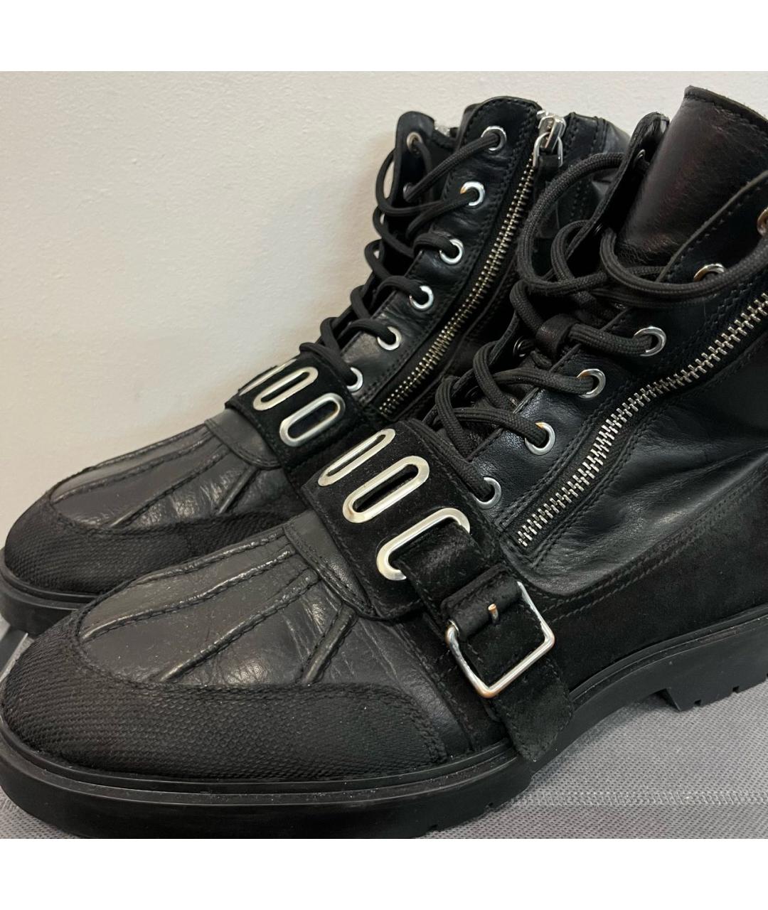 ALEXANDER WANG Черные кожаные высокие ботинки, фото 5