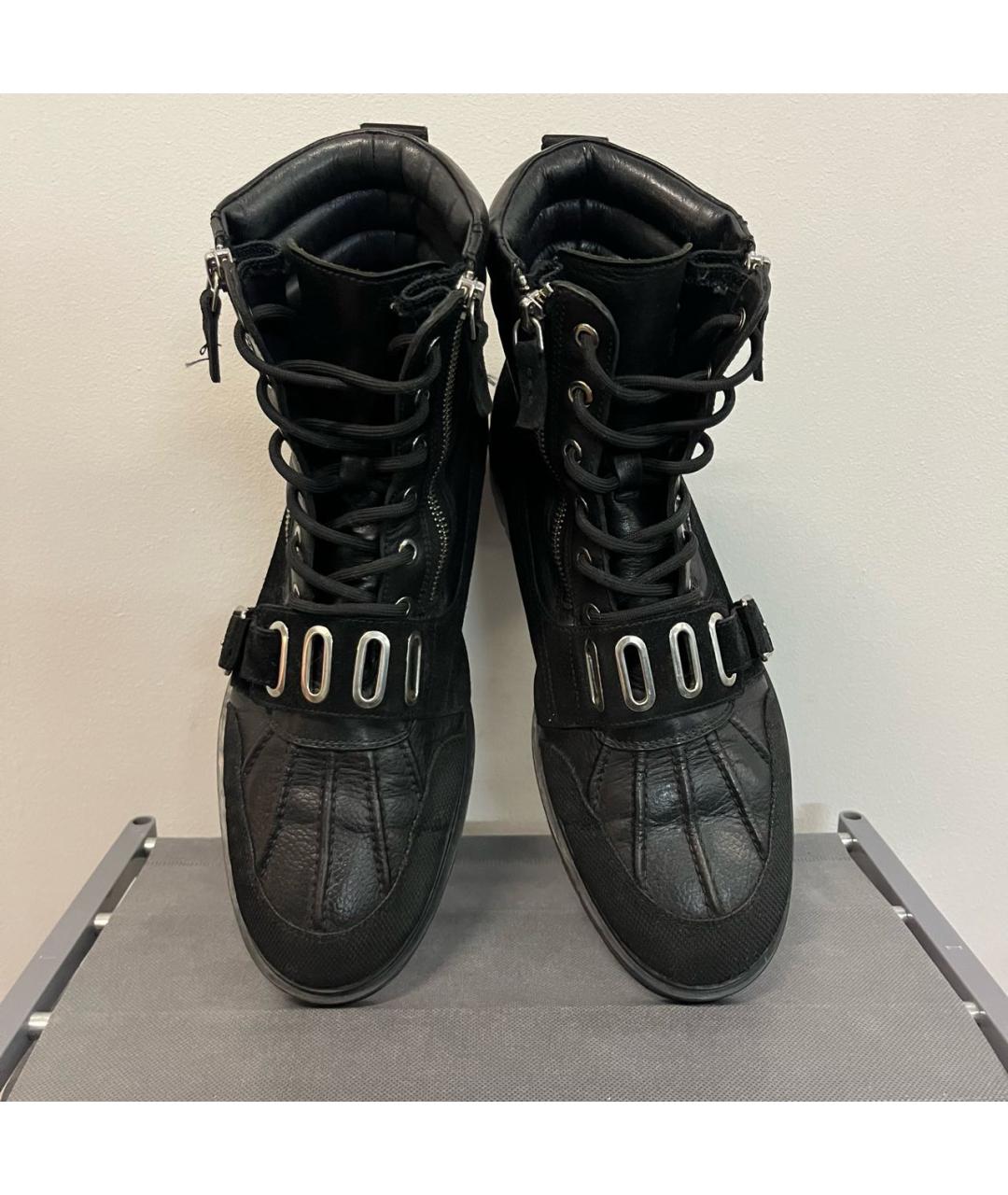 ALEXANDER WANG Черные кожаные высокие ботинки, фото 3