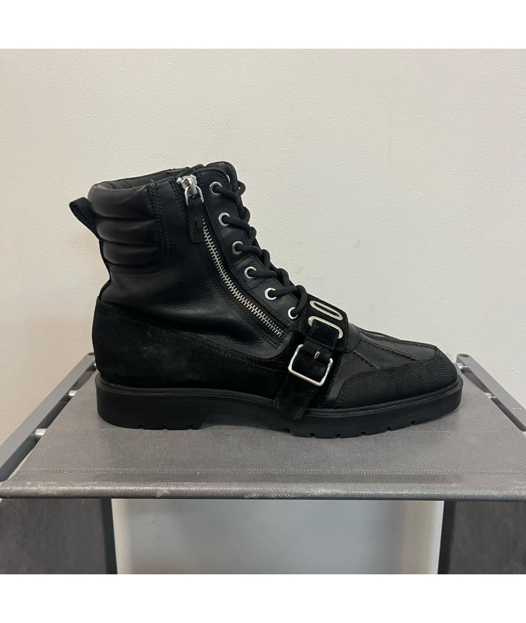 ALEXANDER WANG Черные кожаные высокие ботинки, фото 8