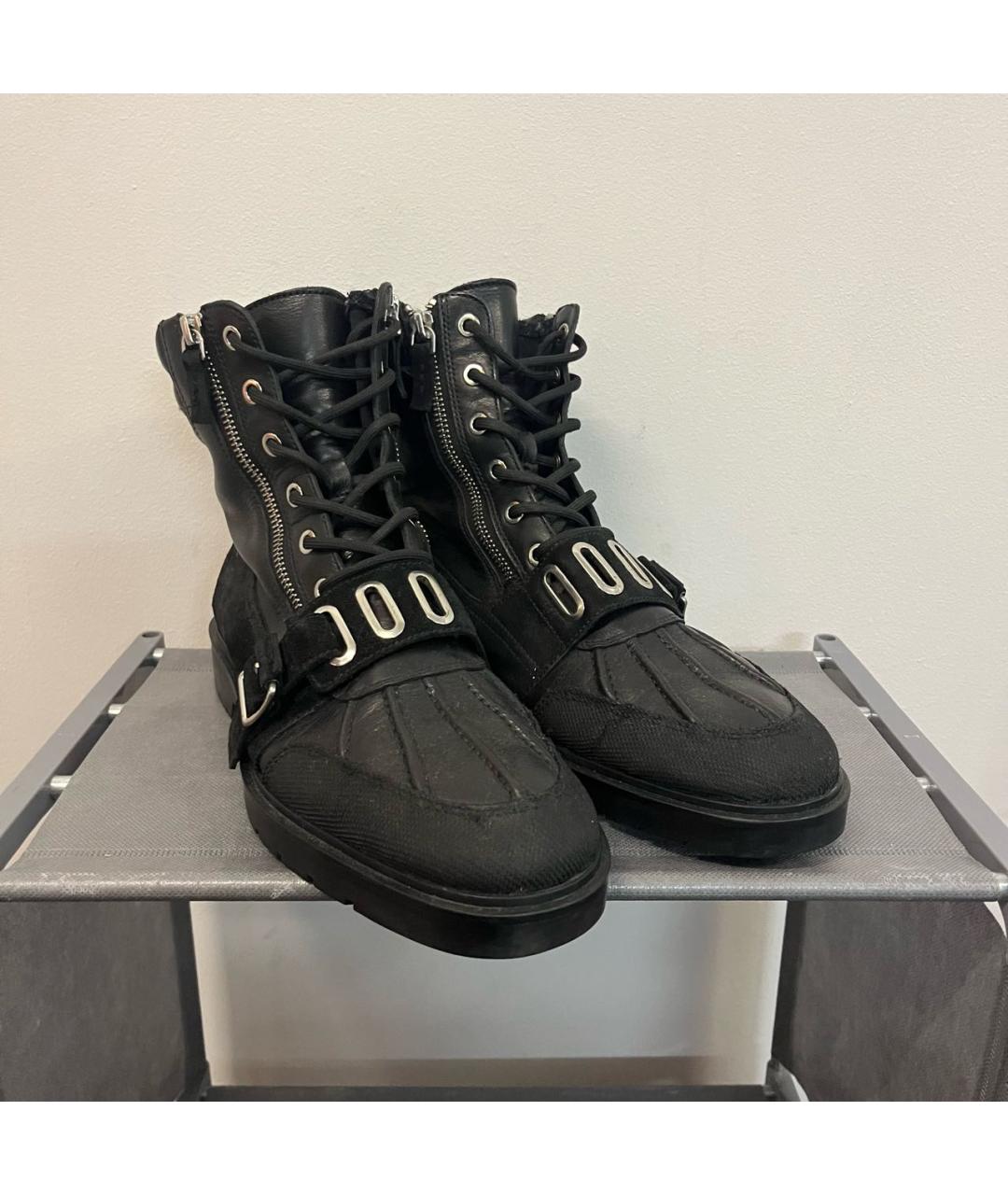 ALEXANDER WANG Черные кожаные высокие ботинки, фото 2